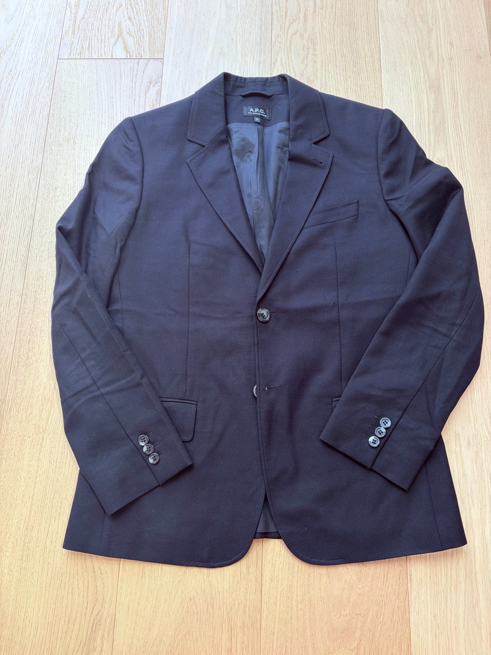A.P.C. Men's Black Single-Breasted Blazer